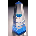 Acrylic Obelisk Embedment Award w/ Colored Bottom